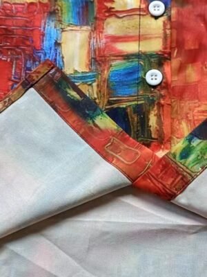 Vintage Regular Floral Shirt Collar Long Sleeve Casual Shirt - Image 7