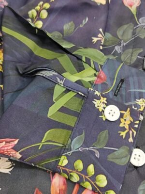 Vintage Regular Floral Shirt Collar Long Sleeve Summer Blouse - Image 7