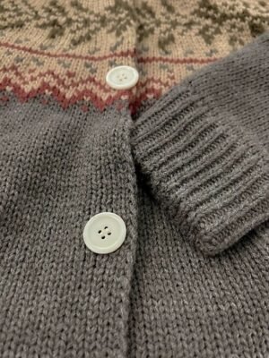 Vintage Regular Geometric Hooded Long Sleeve Cardigan - Image 4