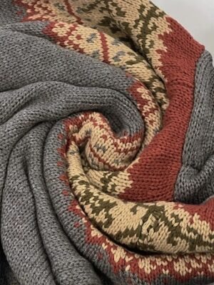 Vintage Regular Geometric Hooded Long Sleeve Cardigan - Image 5