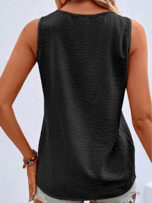 Vintage Regular Streetwear V Neck Sleeveless Camisole Top - Image 2
