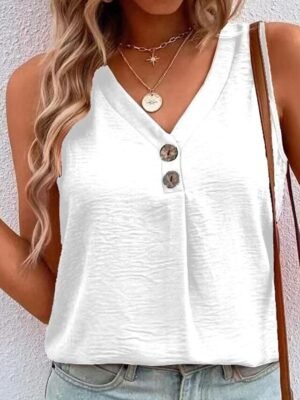 Vintage Regular Streetwear V Neck Sleeveless Camisole Top - Image 5