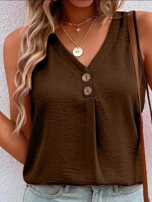 Vintage Regular Streetwear V Neck Sleeveless Camisole Top - Image 6