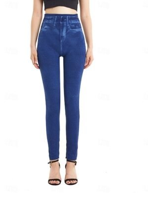Vintage Slim Fit 3D Print High Waist Full Length Leggings - Image 19
