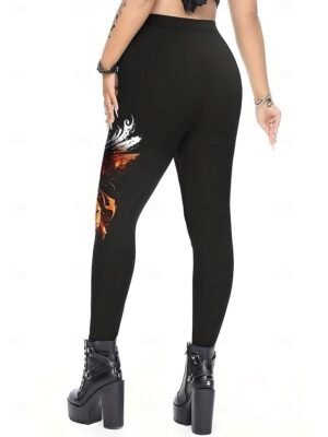 Vintage Slim Fit Graphic High Waist Full Length Leggings - Image 10