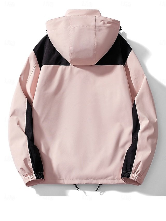 Waterproof Lightweight Windproof Hooded Full Zipper Jacket - Image 2
