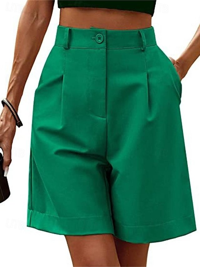 Weekend Regular Fit Plain Knee Length Side Pockets Shorts - Image 2