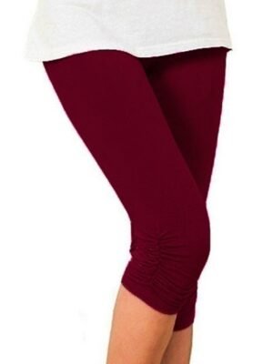 Weekend Skinny Plain Mid Waist Capri Calf-Length Pants - Image 8