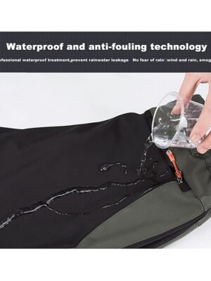 Winter Elastic Waist Solid Medium Waist Fleece Lined Trousers - Image 11