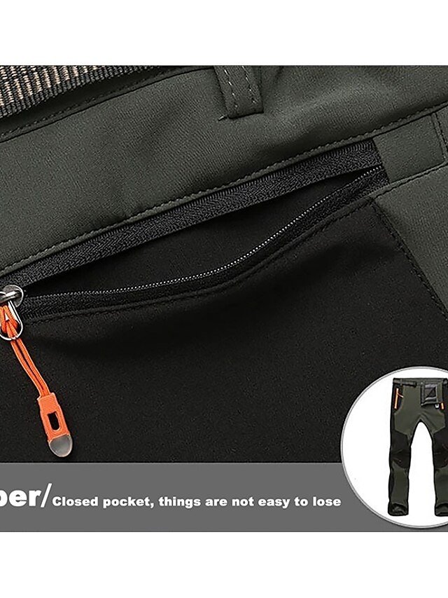 Winter Elastic Waist Solid Medium Waist Fleece Lined Trousers - Image 14