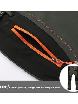 Winter Elastic Waist Solid Medium Waist Fleece Lined Trousers - Image 16