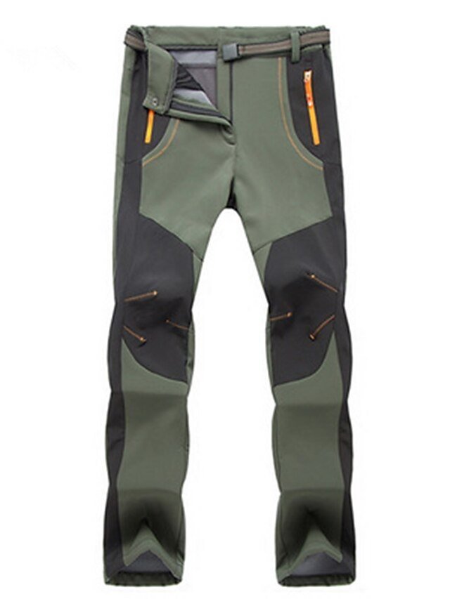 Winter Elastic Waist Solid Medium Waist Fleece Lined Trousers - Image 19