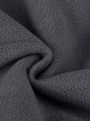 Winter Elastic Waist Solid Medium Waist Fleece Lined Trousers - Image 4