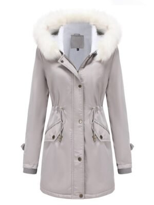 Winter Thermal Fleece Full Length Parka Jacket - Image 12