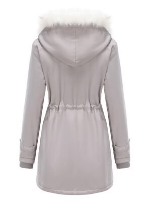 Winter Thermal Fleece Full Length Parka Jacket - Image 13