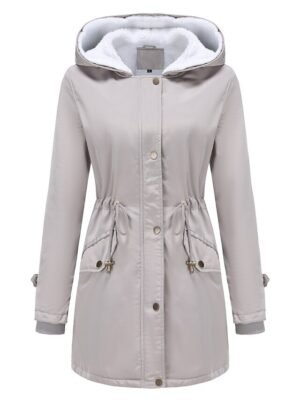 Winter Thermal Fleece Full Length Parka Jacket - Image 14