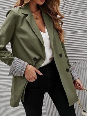 Work Regular Fit Solid Colour Long Sleeve Blazer - Image 3