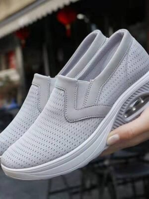Athletic Slip-On Air Cushion Sole Walking Shoes - Image 10