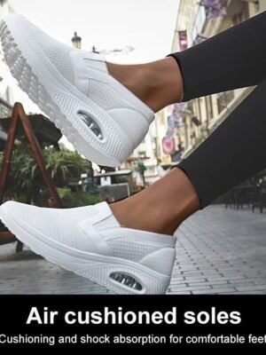 Athletic Slip-On Air Cushion Sole Walking Shoes - Image 7