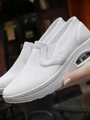 Athletic Slip-On Air Cushion Sole Walking Shoes - Image 8