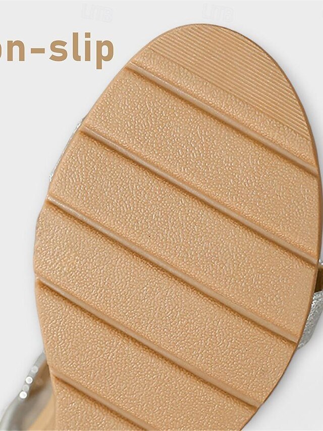 Bohemian Rhinestone Wedge Elastic Strap Sandals - Image 6