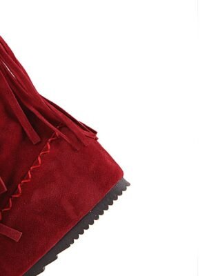 Bohemian Western Fringe Knee-High Tribal Embroidered Boots - Image 9
