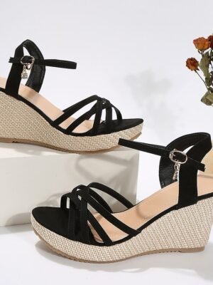 Boho Casual Open-Toe Ankle Strap Wedge Sandals - Image 10