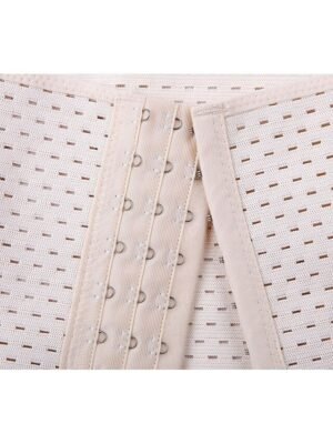 Breathable Solid Colour Front Close Waist Trainer - Image 20