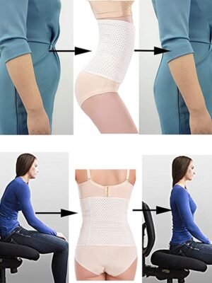 Breathable Solid Colour Front Close Waist Trainer - Image 8