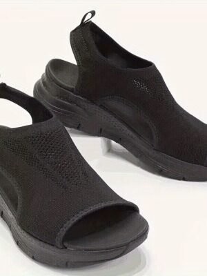 Casual Athletic Open-Toe Navy Blue Sandals - Image 5