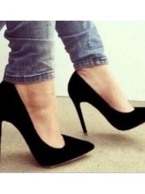 Casual Basic Solid Pointed Toe High Heel Stilettos - Image 11