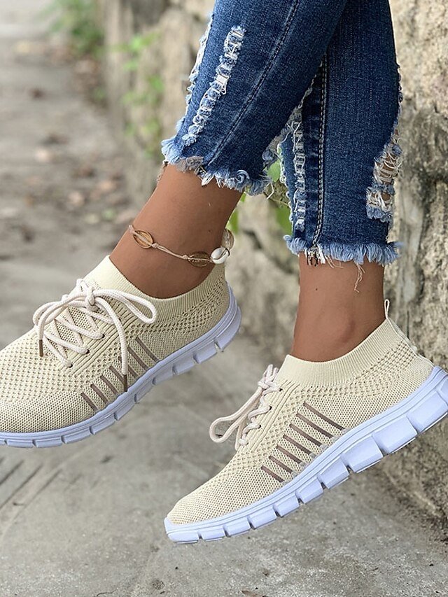 Casual Black Knit Running Sneakers - Image 9