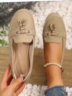 Casual Blue Slip-On Moccasin Suede Flats - Image 15