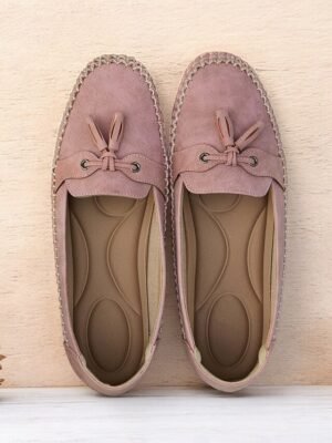 Casual Blue Slip-On Moccasin Suede Flats - Image 20