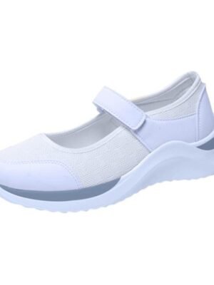 Casual Breathable Mesh Velcro Strap Mary Jane Sneakers - Image 2