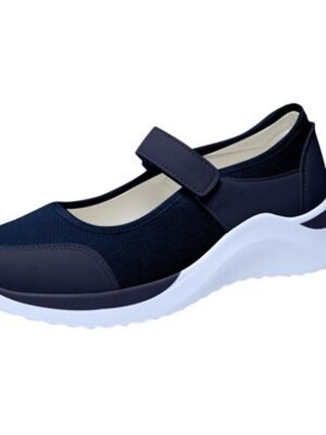 Casual Breathable Mesh Velcro Strap Mary Jane Sneakers - Image 7