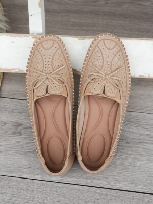 Casual Comfort Rhinestone Bow Moccasin Loafers - Image 12