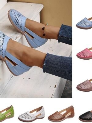 Casual Comfortable Cut-Out Slip-On Flats - Image 1