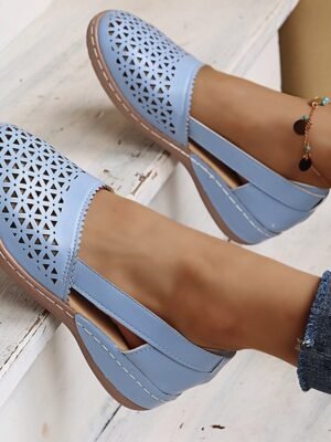 Casual Comfortable Cut-Out Slip-On Flats - Image 11