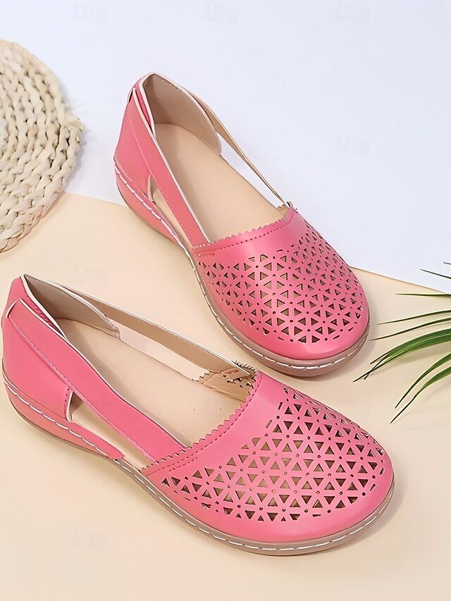 Casual Comfortable Cut-Out Slip-On Flats - Image 13