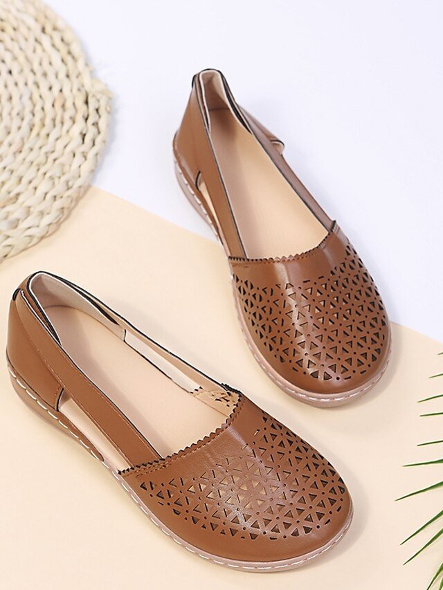 Casual Comfortable Cut-Out Slip-On Flats - Image 5