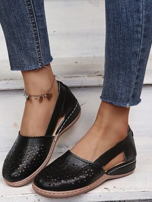Casual Comfortable Cut-Out Slip-On Flats - Image 8