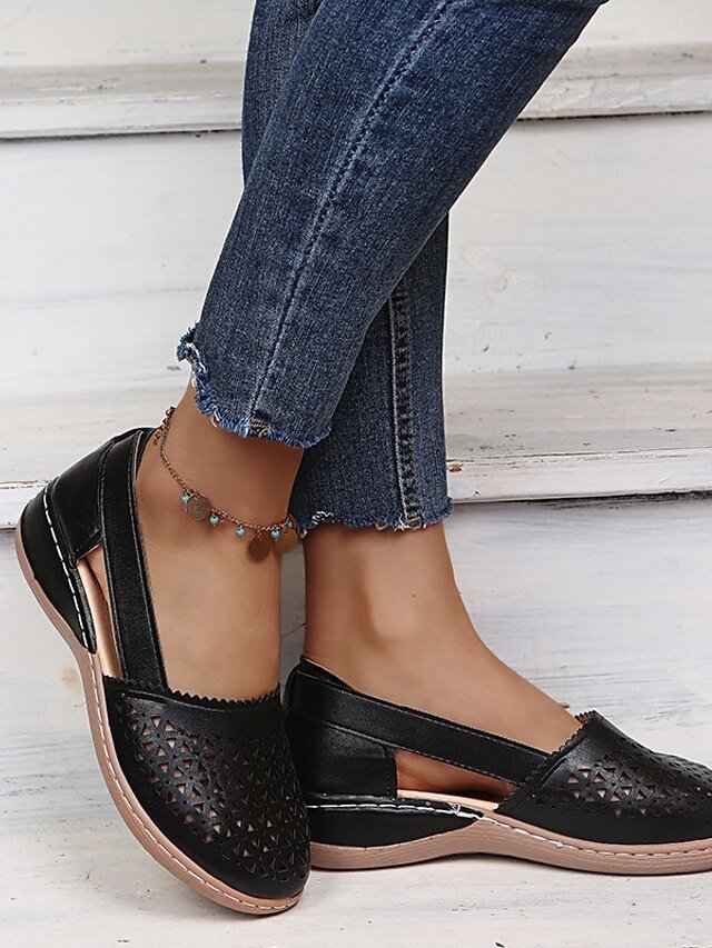 Casual Comfortable Cut-Out Slip-On Flats - Image 9