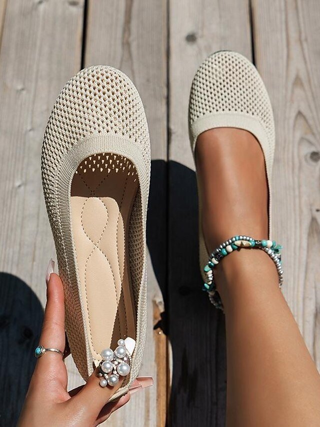 Casual Comfortable Mesh Slip-On Flats - Image 1