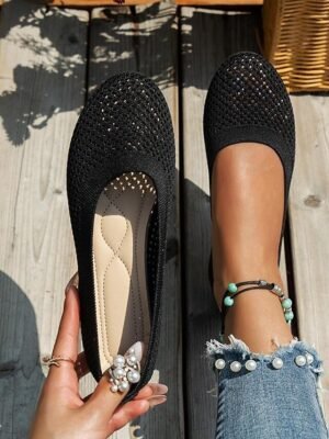 Casual Comfortable Mesh Slip-On Flats - Image 3