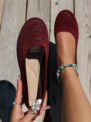 Casual Comfortable Mesh Slip-On Flats - Image 7