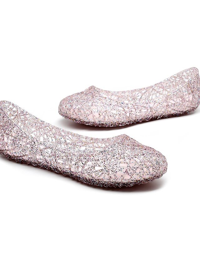 Casual Flat Solid Round Toe Summer PVC Ballerina Jellies Shoes - Image 2