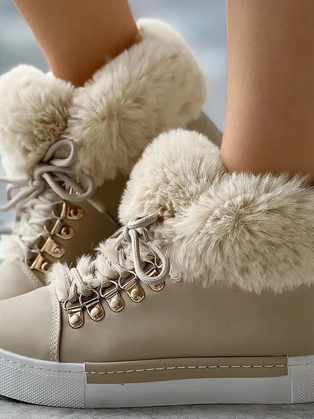 Casual High-Top Pink Faux Fur Lined Winter Sneakers - Image 10