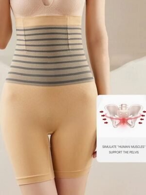Casual High Waist Seamless Flat Safety Shaping Shorts - Image 3