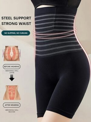 Casual High Waist Seamless Flat Safety Shaping Shorts - Image 4